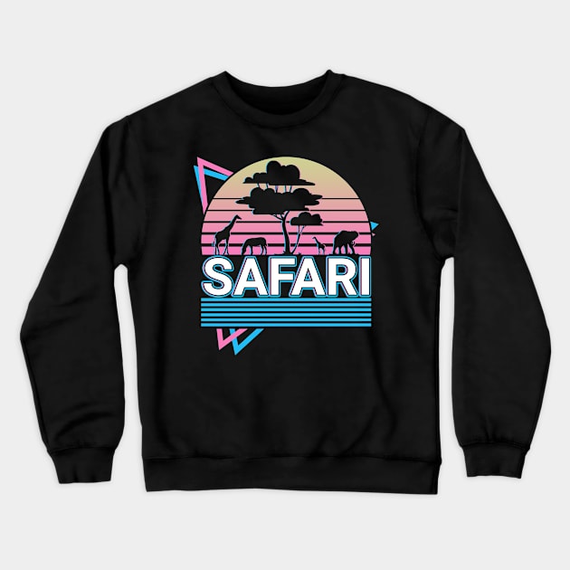 Safari Retro Gift Crewneck Sweatshirt by Alex21